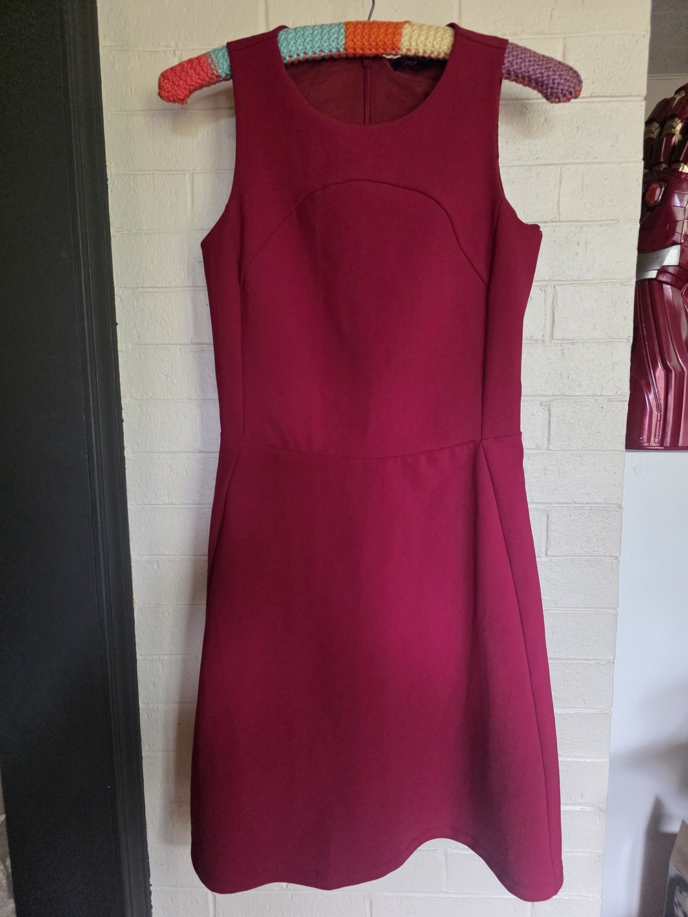 Madewell Adore Dress Womens 00 Berry Burgundy Fit & Flare Sleeveless A-Line